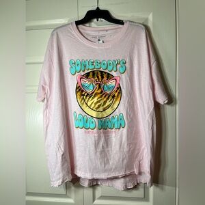 Simply Southern Women's 'Somebody's Loud Mama' Pink Graphic Tee